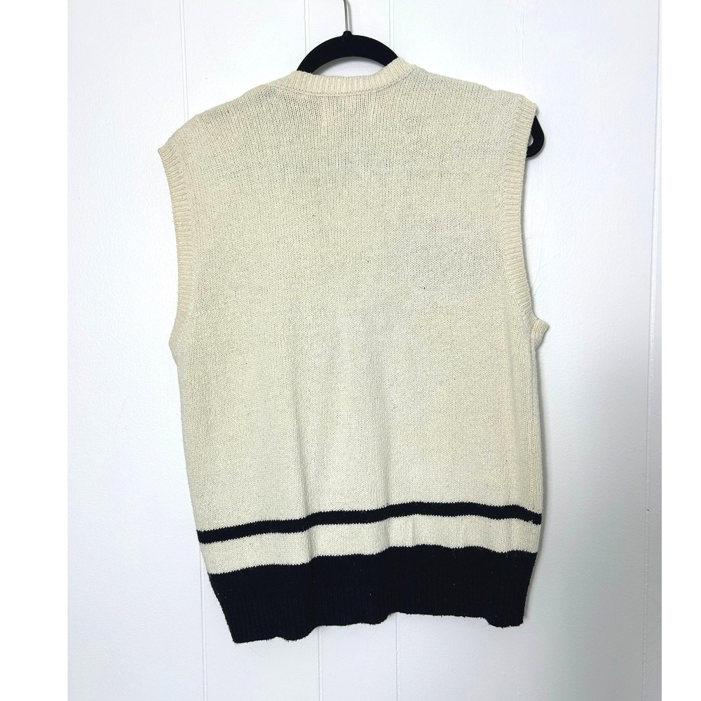 Jaclyn Smith Sweater Vest S Silk wool Vintage Cream romantic Rose grandmacore - Picture 2 of 8